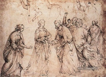 Studie 2 Florenz Renaissance Domenico Ghirlandaio Ölgemälde